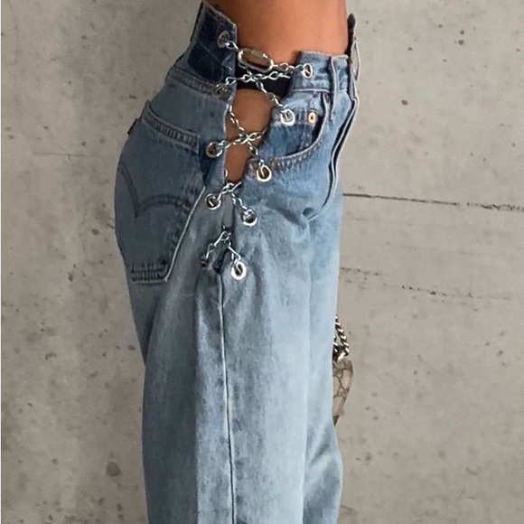 EB Denim Denim - Worn once EB Denim x Levi’s vintage reworked chain jeans
